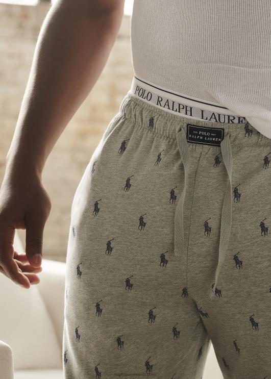 Ralph Lauren mehed allover poni puuvillane magamisjooksja PR0V610 ja üle kanarbiku/mereväe