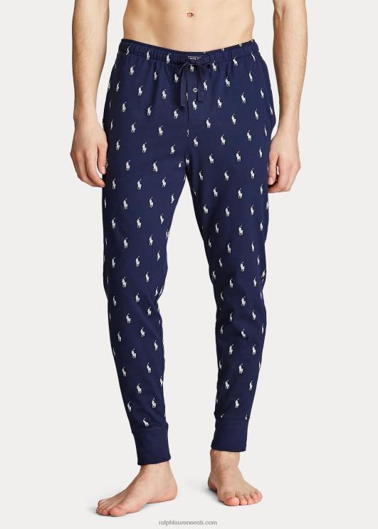 Ralph Lauren mehed allover poni puuvillane magamisjooksja PR0V611 kruiisilaevastik/nevis