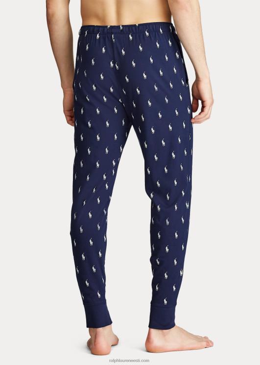 Ralph Lauren mehed allover poni puuvillane magamisjooksja PR0V611 kruiisilaevastik/nevis