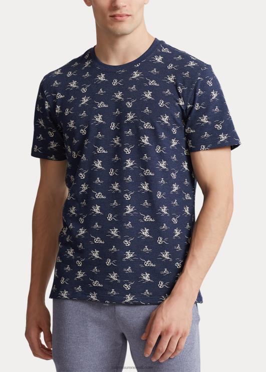 Ralph Lauren mehed koo pikee unesärk PR0V370 vintage ankrutrükk