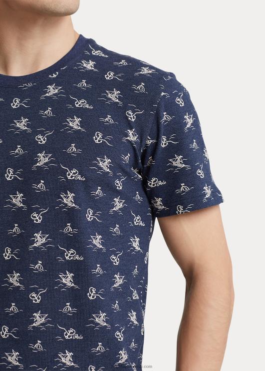 Ralph Lauren mehed koo pikee unesärk PR0V370 vintage ankrutrükk