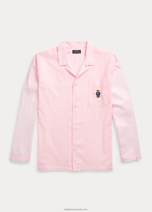 Ralph Lauren mehed polo karu puuvillane oxfordi pidžaamasärk PR0V914 roosa oxford