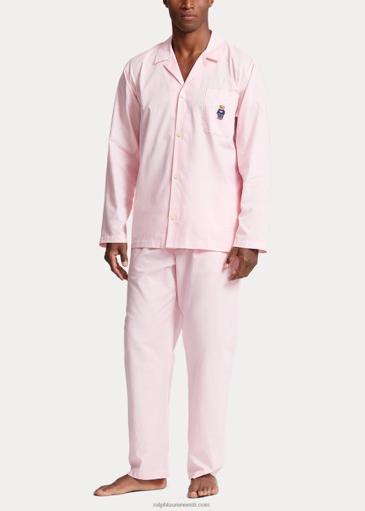 Ralph Lauren mehed polo karu puuvillane oxfordi pidžaamasärk PR0V914 roosa oxford