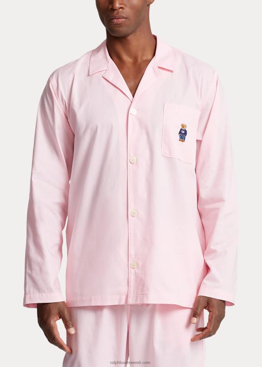 Ralph Lauren mehed polo karu puuvillane oxfordi pidžaamasärk PR0V914 roosa oxford
