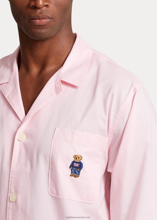 Ralph Lauren mehed polo karu puuvillane oxfordi pidžaamasärk PR0V914 roosa oxford