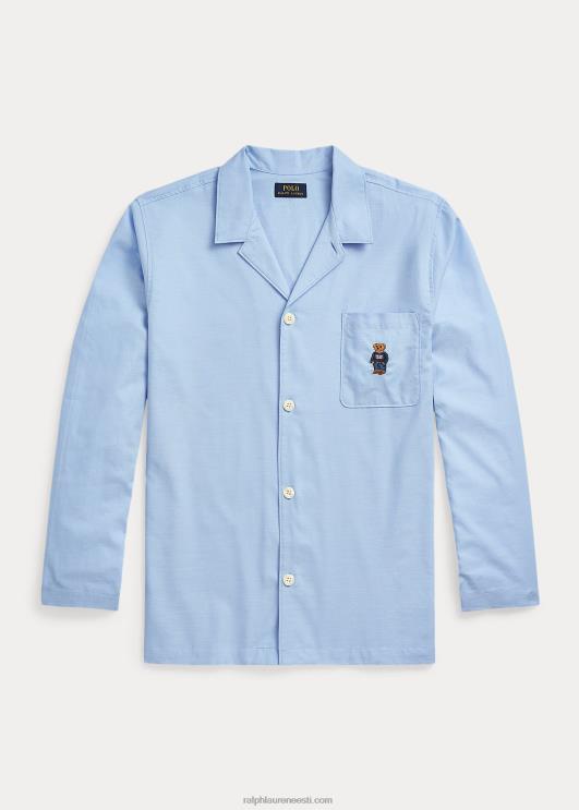 Ralph Lauren mehed polo karu puuvillane oxfordi pidžaamasärk PR0V915 sinine oxford
