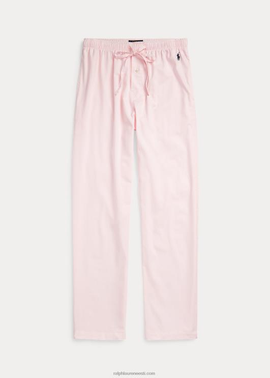 Ralph Lauren mehed puuvillased oxfordi pidžaamapüksid PR0V8570 roosa oxford/kruiisilaev