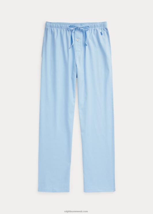 Ralph Lauren mehed puuvillased oxfordi pidžaamapüksid PR0V8571 sinine oxford / kuninglik merevägi