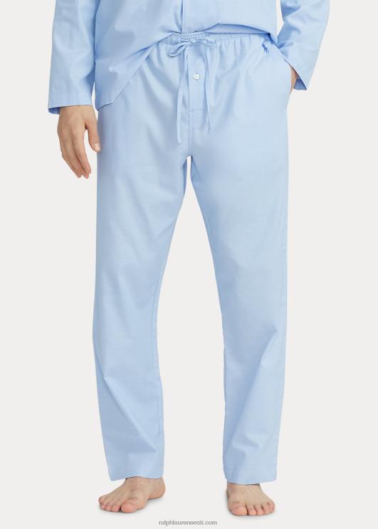Ralph Lauren mehed puuvillased oxfordi pidžaamapüksid PR0V8571 sinine oxford / kuninglik merevägi