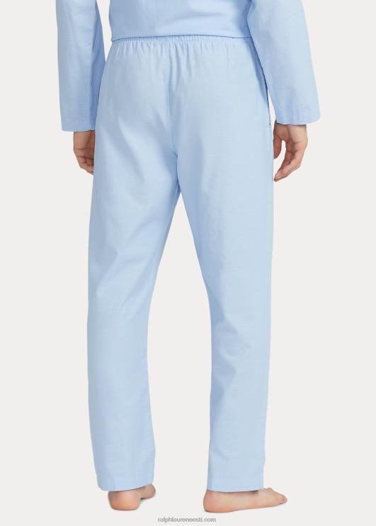 Ralph Lauren mehed puuvillased oxfordi pidžaamapüksid PR0V8571 sinine oxford / kuninglik merevägi