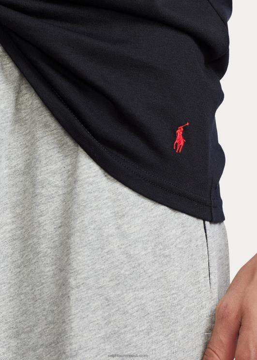 Ralph Lauren mehed puuvillasegu-jersey magamissärk PR0V231 must/ja üle kanarbik/punane