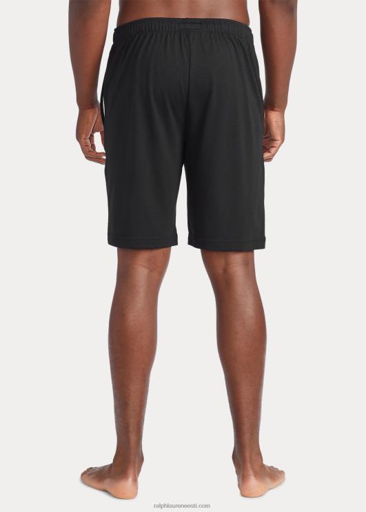 Ralph Lauren mehed puuvillasegu-jersey pidžaama lühike PR0V217 must/ja üle kanarbik/punane