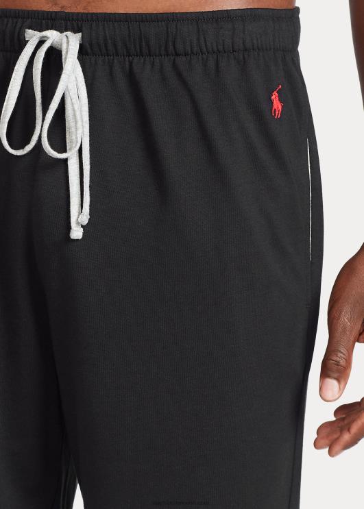 Ralph Lauren mehed puuvillasegu-jersey pidžaama lühike PR0V217 must/ja üle kanarbik/punane