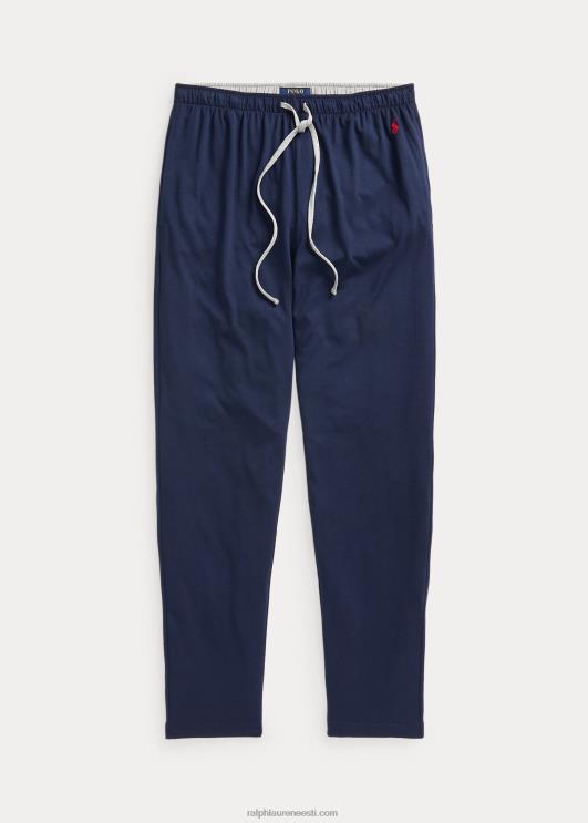 Ralph Lauren mehed puuvillasegu-jersey pidžaamapüksid PR0V230 merevägi/andover kanarbik/punane
