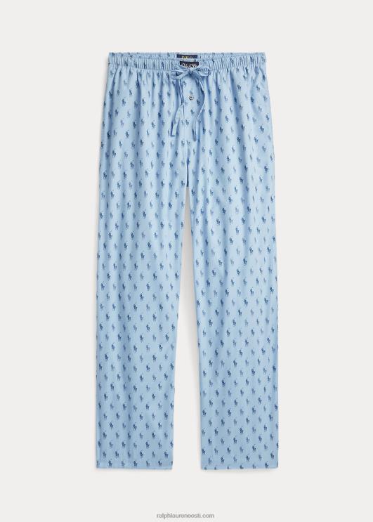 Ralph Lauren mehed signatuur poni pidžaamapüksid PR0V633 sinine/kanjoni sinine riviera