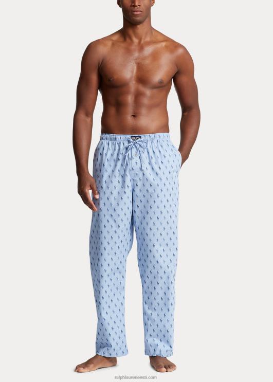 Ralph Lauren mehed signatuur poni pidžaamapüksid PR0V633 sinine/kanjoni sinine riviera
