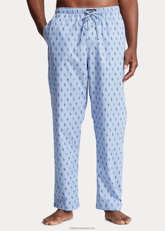 Ralph Lauren mehed signatuur poni pidžaamapüksid PR0V633 sinine/kanjoni sinine riviera