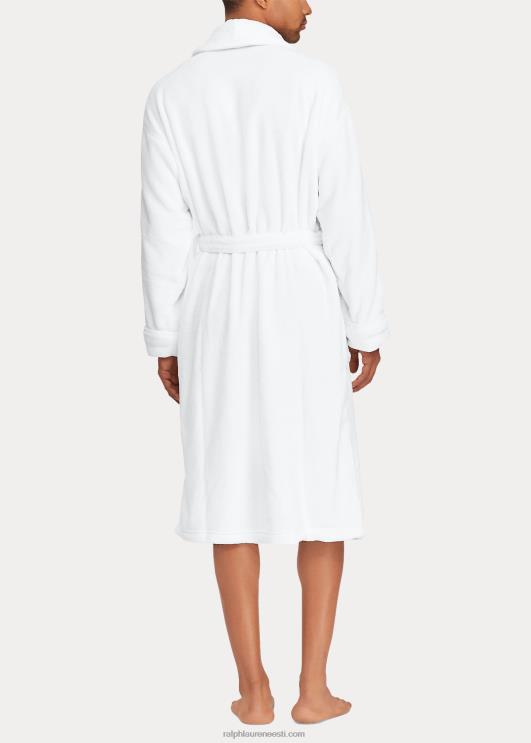 Ralph Lauren mehed suur poni puuvillane froteemantel PR0V1559 valge/ristluslaev