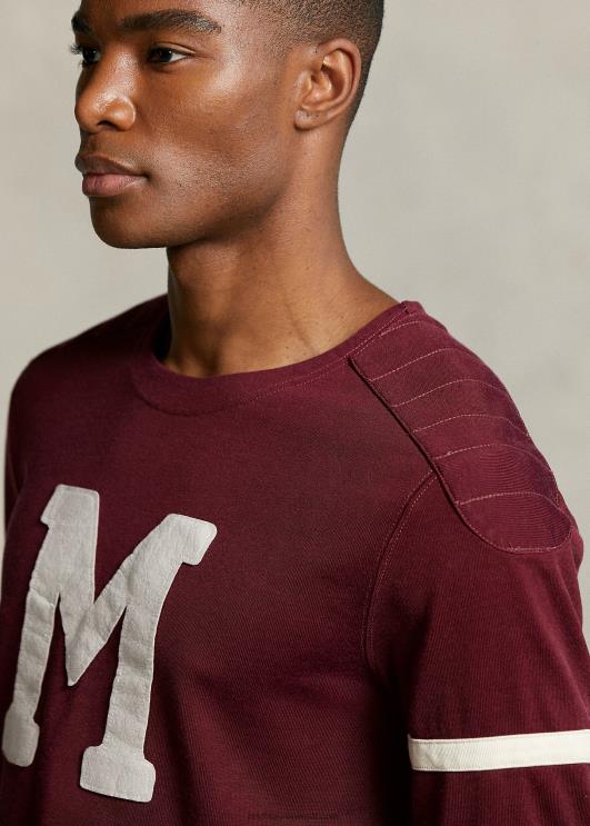 Ralph Lauren mehed Morehouse kollektsiooni jalgpallisärk PR0V1273 klassikaline vein