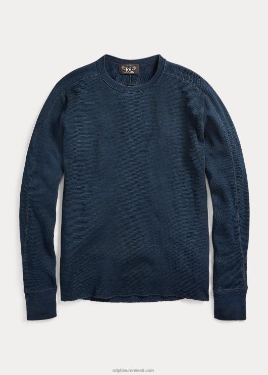 Ralph Lauren mehed indigo žakaarkootud crewneck PR0V1728 loputati siniseks