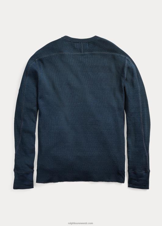 Ralph Lauren mehed indigo žakaarkootud crewneck PR0V1728 loputati siniseks