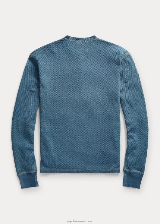 Ralph Lauren mehed indigo žakaarkootud henley PR0V1766 pestud siniseks