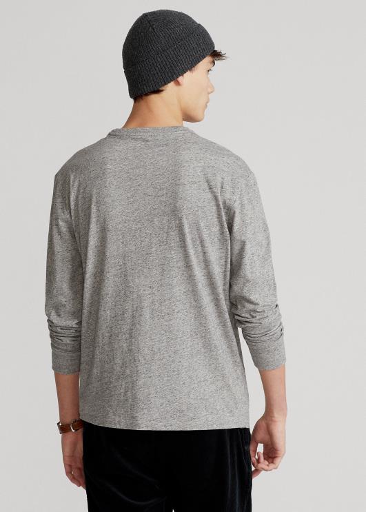 Ralph Lauren mehed jersey pikkade varrukatega t-särk-kõik sobib PR0V182 tume vintage kanarbik