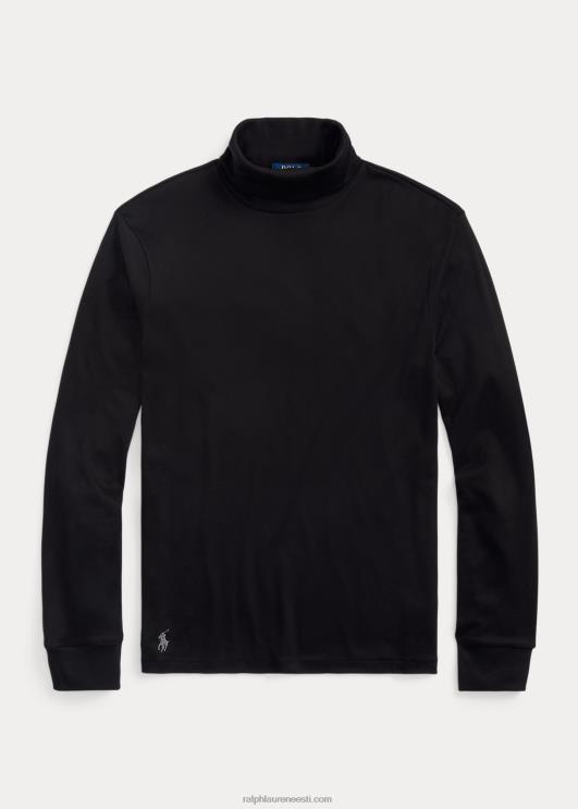 Ralph Lauren mehed pehme puuvillane kilpkaelus PR0V559 must