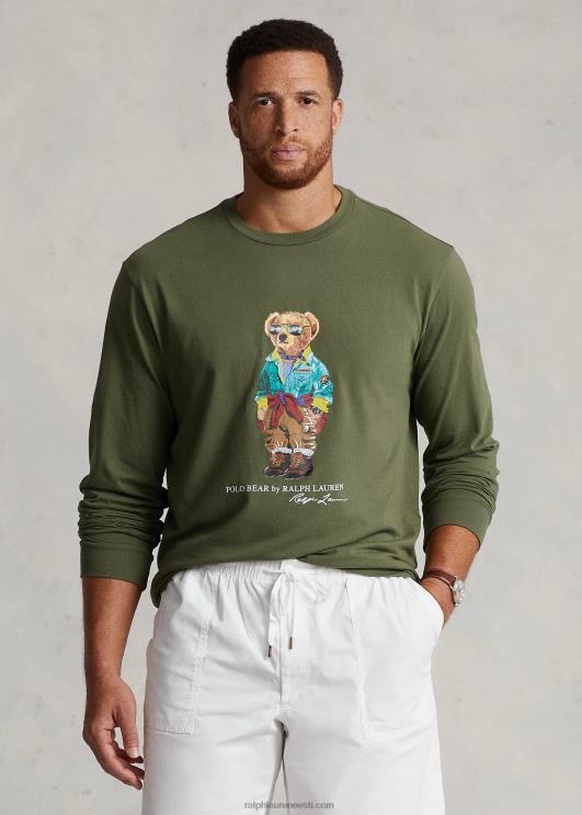 Ralph Lauren mehed polo bear jersey pikkade varrukatega T-särk PR0V1346 tume salvei