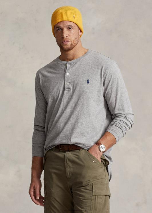 Ralph Lauren mehed slub jersey henley särk PR0V1334 tume vintage kanarbik