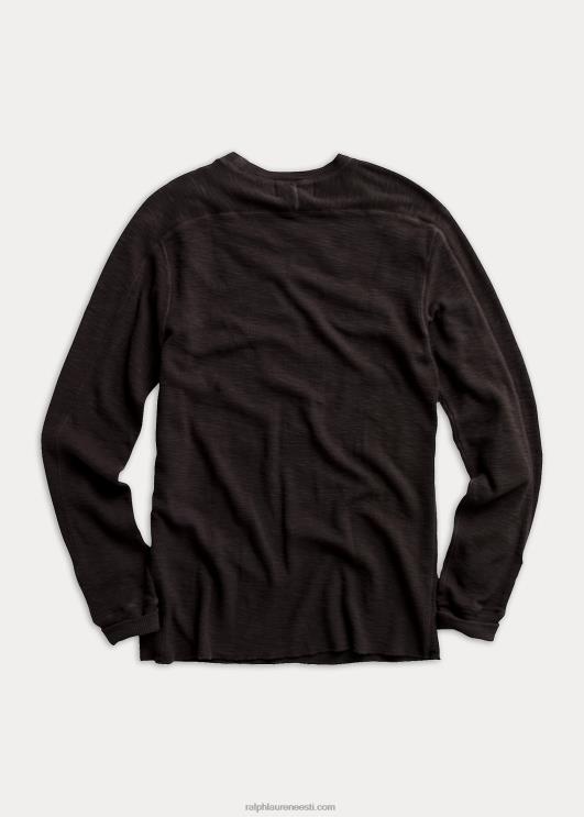 Ralph Lauren mehed tekstuurne kaelus PR0V1693 pleekinud must lõuend