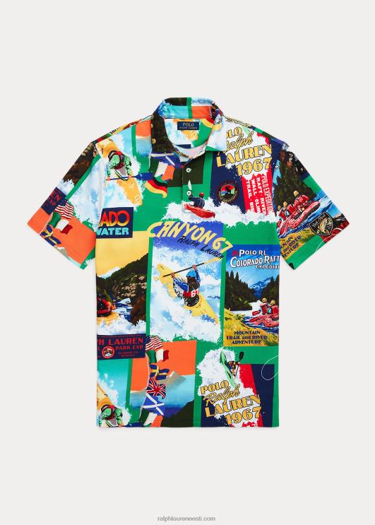 Ralph Lauren mehed Klassikalise istmega süstamustriga võrkpolosärk PR0V918 süsta ekspeditsioon