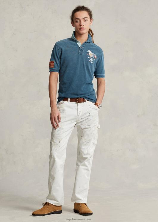 Ralph Lauren mehed Klassikalise sobivusega graafiline võrksärk PR0V100 tume indigo