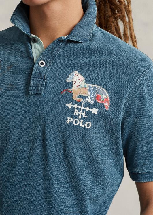 Ralph Lauren mehed Klassikalise sobivusega graafiline võrksärk PR0V100 tume indigo