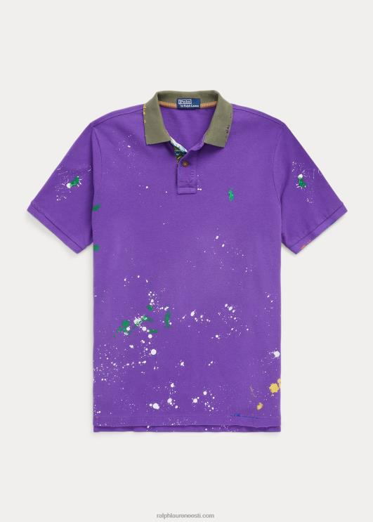 Ralph Lauren mehed hädas olevast võrgust polosärk PR0V1387 lilla kaktus