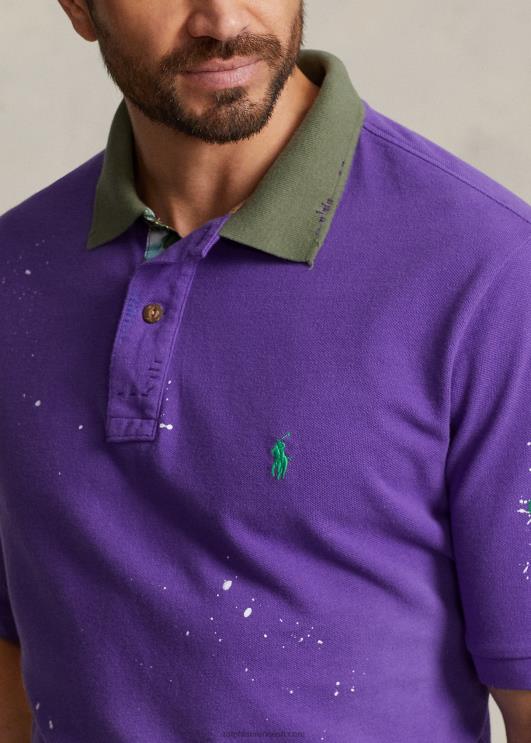 Ralph Lauren mehed hädas olevast võrgust polosärk PR0V1387 lilla kaktus