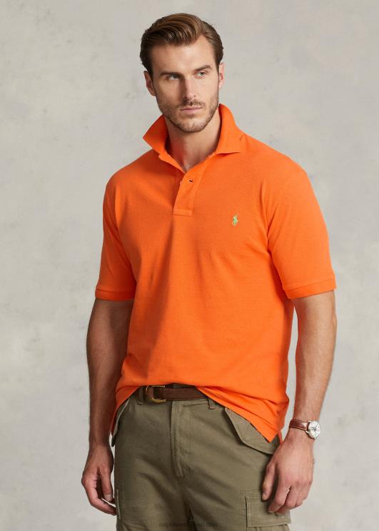 Ralph Lauren mehed ikooniline võrgust polosärk PR0V1823 kuurordi oranž