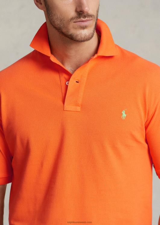 Ralph Lauren mehed ikooniline võrgust polosärk PR0V1823 kuurordi oranž