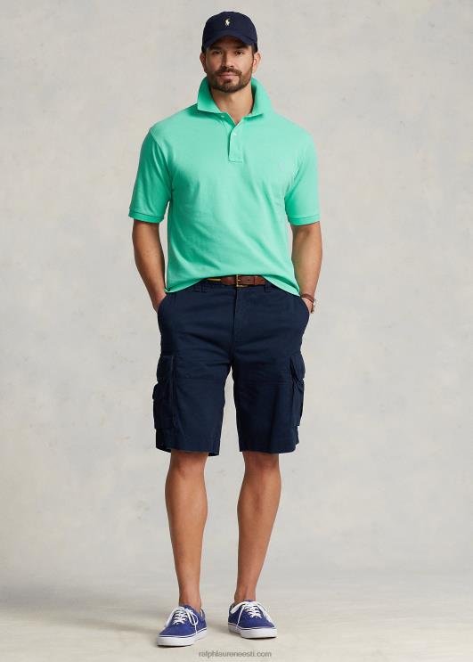 Ralph Lauren mehed ikooniline võrgust polosärk PR0V1824 päikeseloojanguroheline