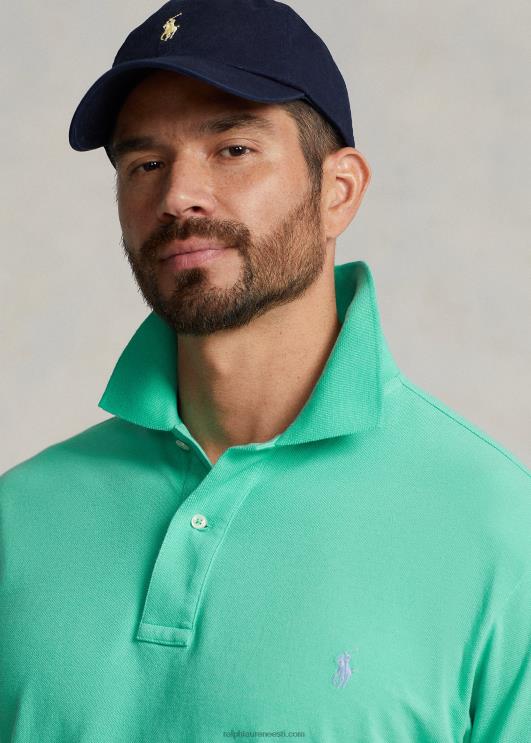 Ralph Lauren mehed ikooniline võrgust polosärk PR0V1824 päikeseloojanguroheline