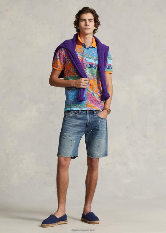 Ralph Lauren mehed klassikaline istuv mustriga võrksärk PR0V352 provence medaljon