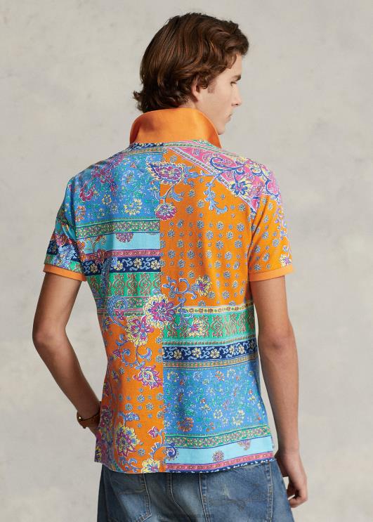 Ralph Lauren mehed klassikaline istuv mustriga võrksärk PR0V352 provence medaljon