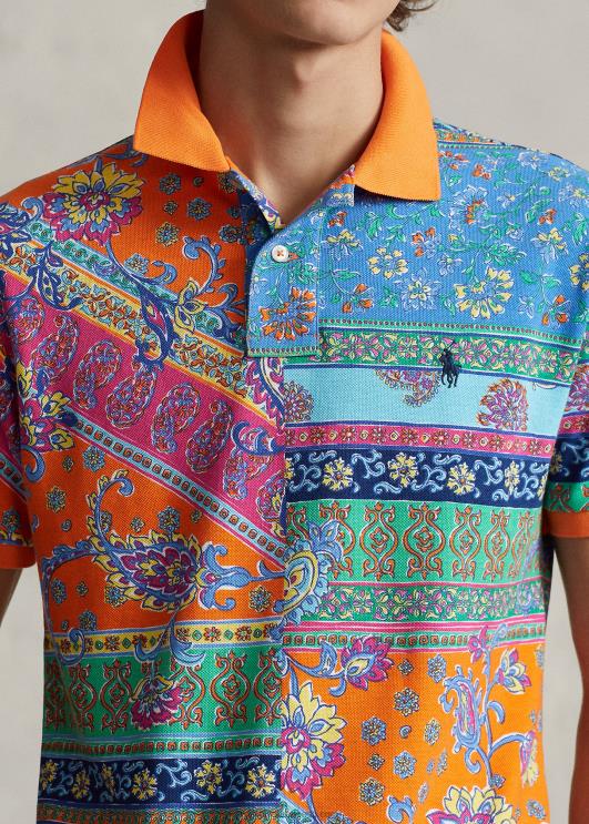 Ralph Lauren mehed klassikaline istuv mustriga võrksärk PR0V352 provence medaljon