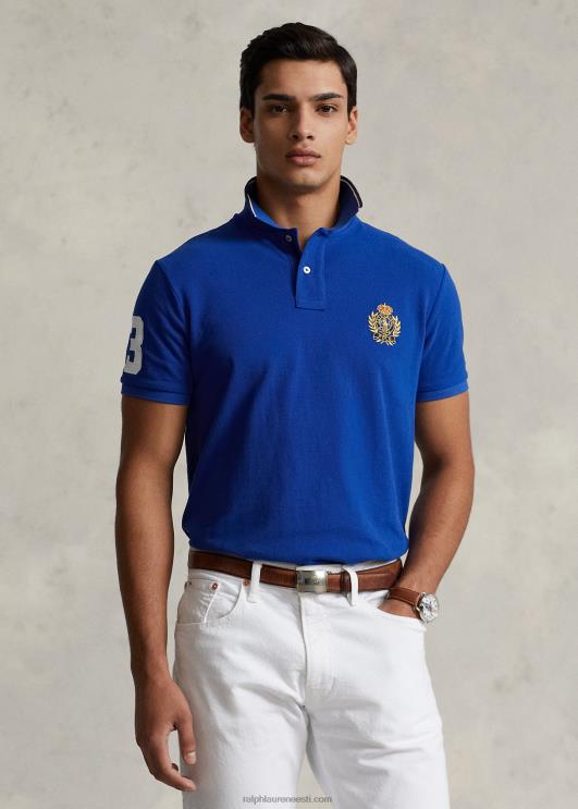 Ralph Lauren mehed klassikaline istuv polo crest võrgust polosärk PR0V650 safiirist täht