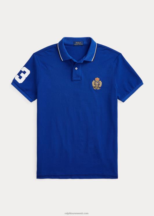 Ralph Lauren mehed klassikaline istuv polo crest võrgust polosärk PR0V650 safiirist täht