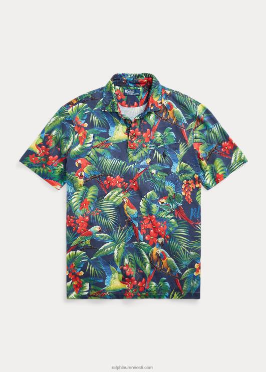 Ralph Lauren mehed klassikaline istuv troopiline trikoo polosärk PR0V1027 papagoi multi