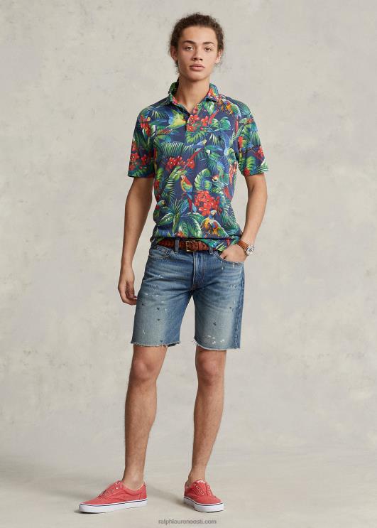 Ralph Lauren mehed klassikaline istuv troopiline trikoo polosärk PR0V1027 papagoi multi