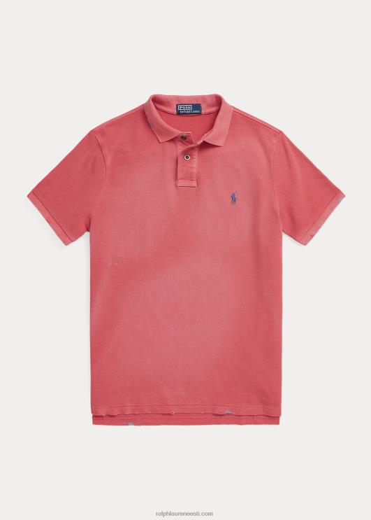 Ralph Lauren mehed klassikaline parandatud võrguga polosärk PR0V1097 tüürpoor punane