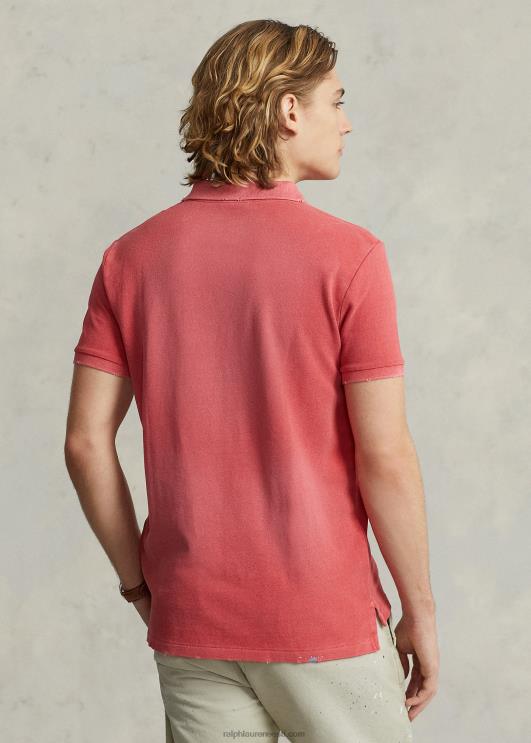 Ralph Lauren mehed klassikaline parandatud võrguga polosärk PR0V1097 tüürpoor punane