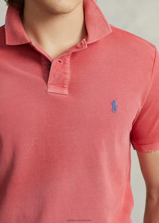 Ralph Lauren mehed klassikaline parandatud võrguga polosärk PR0V1097 tüürpoor punane
